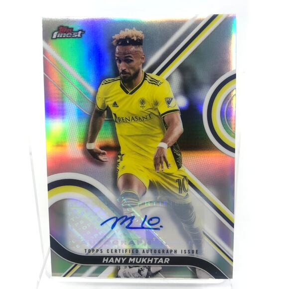 2022 Topps Finest MLS Autographs Refractor #100 Hany Mukhtar Nashville SC - Picture 1 of 5